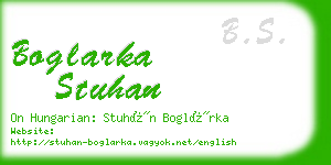 boglarka stuhan business card